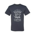thumbnail image 2 of Wild Bobby Saved By Jesus Fueled By Coffee Inspirational/Christian Men Graphic Tee, Vintage Heather Navy, 4X-Large, 2 of 5