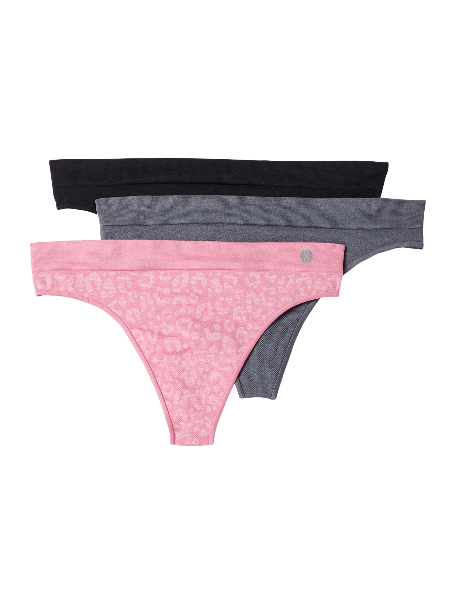 Layer 8 Layer 8 Women's Seamless Thong Panties, 3Pack