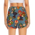 thumbnail image 2 of Lsque Mario Printed Women's Running Shorts with Liner Pockets,Elastic Quick Dry Workout Athletic Gym Yoga Shorts,Womens High Waist Shorts-Small, 2 of 9