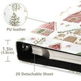 thumbnail image 3 of FORMRS 3 Ring Photo Album 4"x6" Self Adhesive Large Capacity PU Leather Cover, Brown Christmas House, 3 of 8