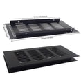 thumbnail image 2 of 4 Pcs Cache-Ventilation Rectangulaire en Alliage d'Aluminium Noir pour Armoire à Chaussures, 2 of 5