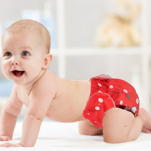 ETHZZLE 2-Pack Holiday Cloth Diapers for Newborns with and Soft Fleece Lining, Perfect