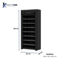 thumbnail image 4 of Zapatero Organizador Rack Para 27 Pares Estante Practiksa Color Negro, 4 of 5