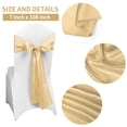 thumbnail image 2 of 50 PCS Satin Chair Sash Chair Decorative Bow Designed Chair Cover Chair Sashes for Thanksgiving Wedding Banquet Party Home Kitchen Decoration (Champagne,7 x 108 inch), 2 of 8