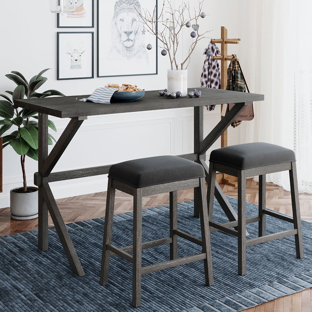 Small Kitchen Table Set for 2, Modern Dining Room Table Set with 2