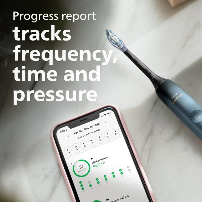 Philips Sonicare 9000 Toothbrush, Blue Black, Rechargeable, HX9911