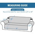 thumbnail image 2 of Sofa Covers Couch Covers 3 Seat Extra Large Sofa Protector Cover Quilted Thick Velvet Plush for Dogs Pets with Non-Slip Two Elastic Straps on Back and Bottom (Seat Width: 78", Grey), 2 of 7