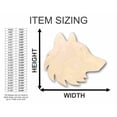 thumbnail image 2 of Unfinished Wood Wolf Head Shape - Animal - Wildlife - Craft - up to 46" DIY 16" / 1/4", 2 of 3