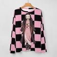 thumbnail image 5 of Kamado Nezuko Women's Pajama Top 3D Digital Print Sleepwear Trendy Crewneck Pullovers Long Sleeve Shirts M, 5 of 8