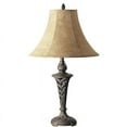 thumbnail image 2 of ORE International 32" Polyresin Table Lamp with Linen Shade in Antique Brass, 2 of 2