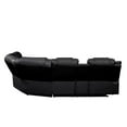 thumbnail image 5 of Challenger Modern Style Recliner Sectional Sofa made with Wood in Black, 5 of 16