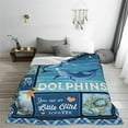 thumbnail image 2 of Just A Girl Who Loves Dolphins Blanket Dolphin Decor Throw Blanket Gifts for Girls Boys Super Warm Soft Plush Lightweight Fleece Flannel Blanket Winter Bedding Blanket for Kids Adults Women 60"X50", 2 of 6