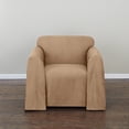 thumbnail image 2 of Collections Etc Alexandria Tone-on-Tone Jacquard Design Furniture Throw Mocha Chair, 2 of 4