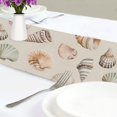 thumbnail image 4 of Yayeee Table Runner 90 inches Long Home Kitchen Dinning Party Decoration, Green Watercolor Seashells, 4 of 7