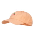 thumbnail image 2 of Mini Cherry Embroidered Low Cap - Peach OSFM, 2 of 5