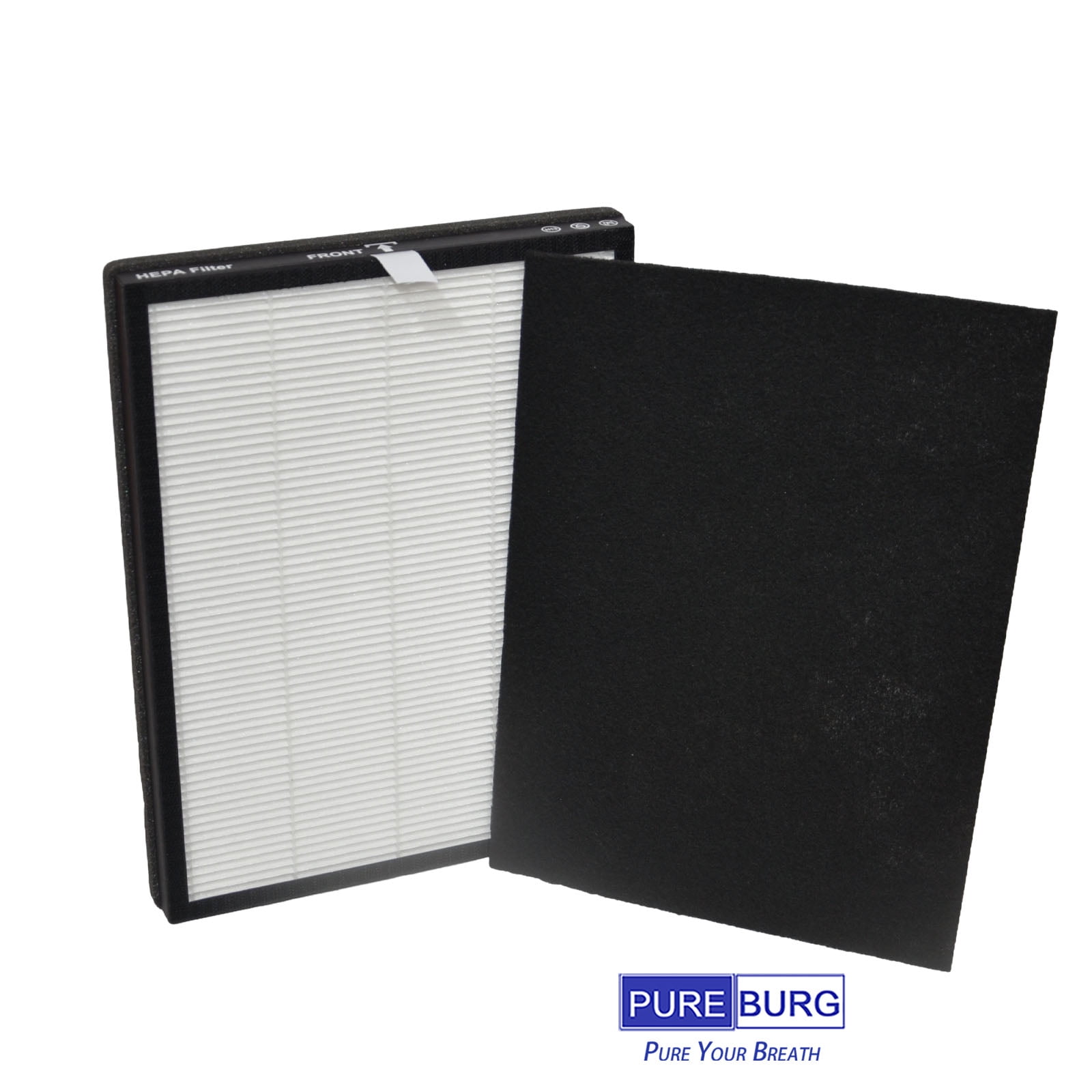 PUREBURG Replacement Filter Compatible with RENPHO R-HAU04 HAU04 Air Purifier, 4 x H13 HEPA & 8 Activated Pre-Filters 3-Stage Filtration For Air Clean Dust VOCs Odor