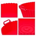 thumbnail image 4 of Miangastore Silicone Airfryer Liners for Easy Cleaning Red Silicone 1Set, 4 of 8