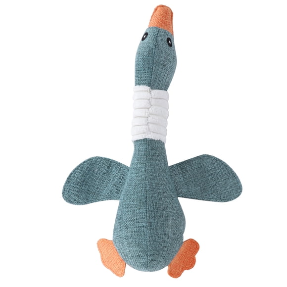 Divertidos juguetes para masticar con forma de ganso chillón para perros y gatos, juguetes interactivos para mascotas, color azul violáceo.