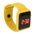 thumbnail image 3 of Reloj deportivo Pantalla LED Forma cuadrada Diseño retroiluminado Reloj digital para niños para actividades de ocio Amarillo, 3 of 14