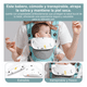 thumbnail image 3 of Cangurera Bebe Mochila Portabebés Canguros Ergonómica Asiento Lab.G  Azul Gris, 3 of 5