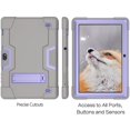 thumbnail image 4 of Mignova for Vankyo Matrixpad z4/Z4 Pro Case,Shockproof Dropproof Hybrid Rugged Armor Build in Kickstand Full Body Protective Case for Vankyo Matrixpad z4/Z4 Pro 10 Inch Tablet (Gray/Purple), 4 of 7
