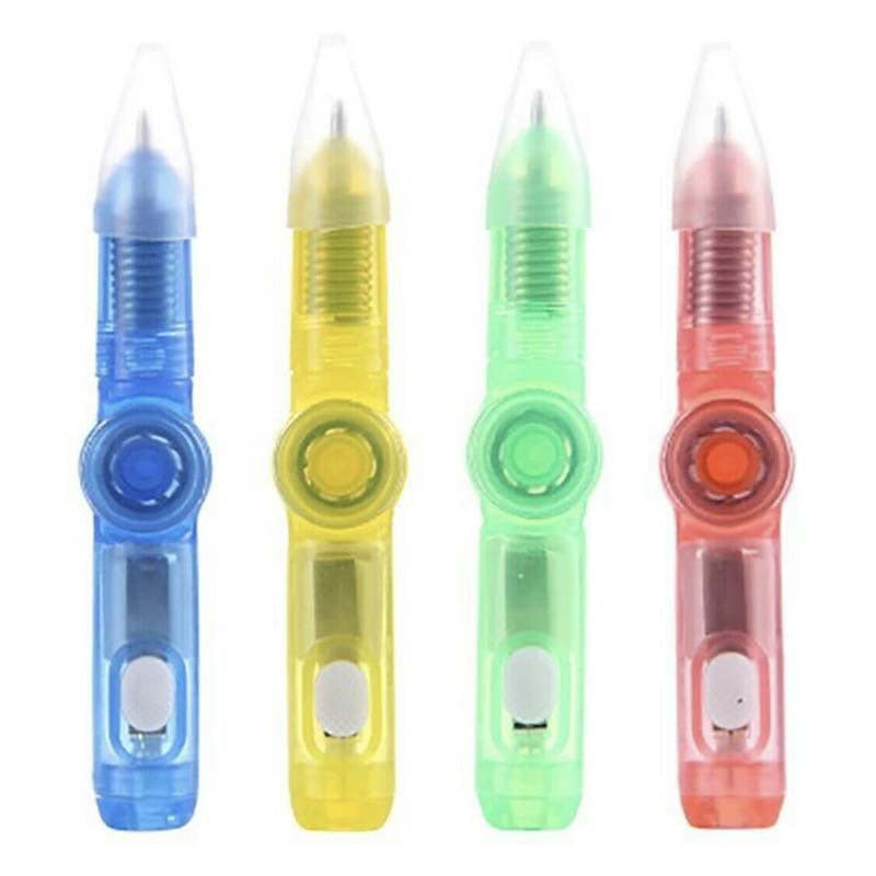 4pcs Fidget Spinner Light Up Pen-Autism Stress Relief ADHD Kids Game Sensory Toy 