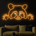 thumbnail image 2 of Craftnamesign Cute Raccoon Neon Sign, Raccoon Wall Art, Raccoon Decor, 2 of 5