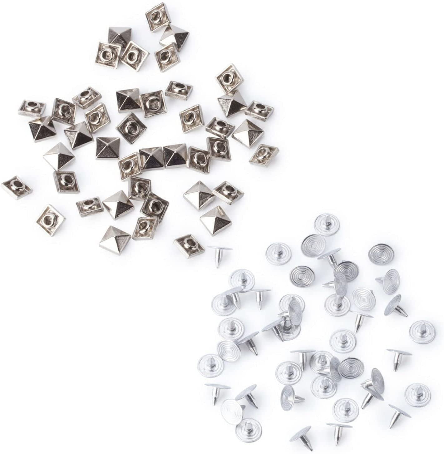 Trimming Shop Pyramid Shape Spike Studs Rivets Punk Head Studs, 8x8mm
