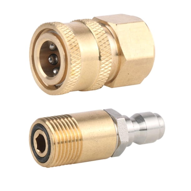 Boquilla de cobre anticorrosión adaptador de conexión rápida M18x1.5 de 1/4 pulgadas 2 unids/set