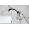thumbnail image 4 of Kingston Brass KS4946KNL Convergent Two-Handle 3-Hole Deck Mount Widespread Bathroom Faucet with Knurled Handle and Brass Pop-Up in Polished Nickel, 4 of 8