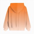 thumbnail image 5 of YIWULA Girls Hoodie Classic Colour Gradient Lined Hoodie Comfortable Soft Warm Fashionable Tie Dye Print Casual(13-14 Years,Orange), 5 of 6