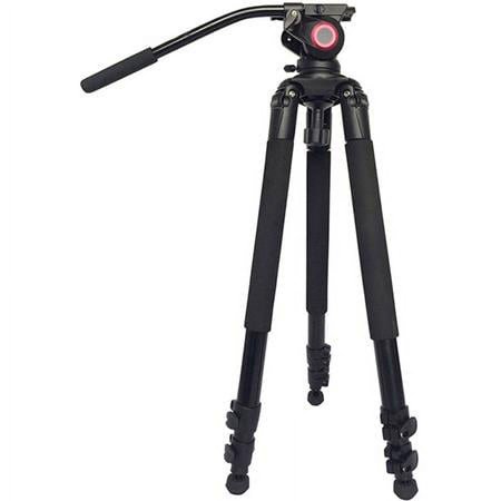 UPC: 0614993189910 | TP701A 3-Section Aluminum Video Tripod with Fluid Bowl Head  16-67  Height Range