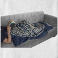thumbnail image 6 of Modern Soft Flannel Fleece Throw Blanket, Pacific Waves Surf Camp and School Hawaii Logo Motif Effects Design, Cozy Plush for Indoor and Outdoor Use, 70" x 90", Khaki Slate Blue, by Ambesonne, 6 of 6