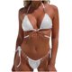 thumbnail image 1 of Trajes de Baño de Bikini de Mujer de Color Sólido Sexy de Moda Dividido con Pantalones, Nylon de Corte Alto para la Piscina de Playa Y las Vacaciones de Verano, 1 of 9