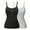 2-2,Black+Gray, variant on Camisole with Built in Bra for Women Basic Tank Top Adjustable Straps Cami Undershirts