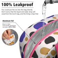 thumbnail image 5 of Insulated Lunch Bag for Women, Floral Print Oxford Fabric Lunch Box, Leakproof Thermal Cooler Tote for Work, School & Picnic, Leopard Animal Print, 5 of 5