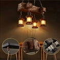 thumbnail image 4 of 4 Heads Rustic Chandelier Wood Industrial Ceiling Lamp Pendant Light Fixture for Home, Bar, Cafe, Restaurant, Hotel, Bookstore, 4 of 7