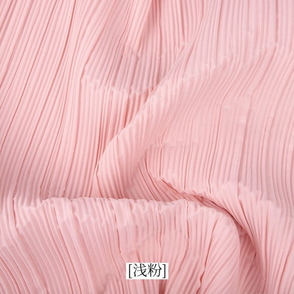 XmhyTop-A Pleated Fabric Textured Decorative Stretch Pleated Design Cloth for Wedding Background DIY Projects Home Decor Photo Backdrop,1 Yard,Light Pink