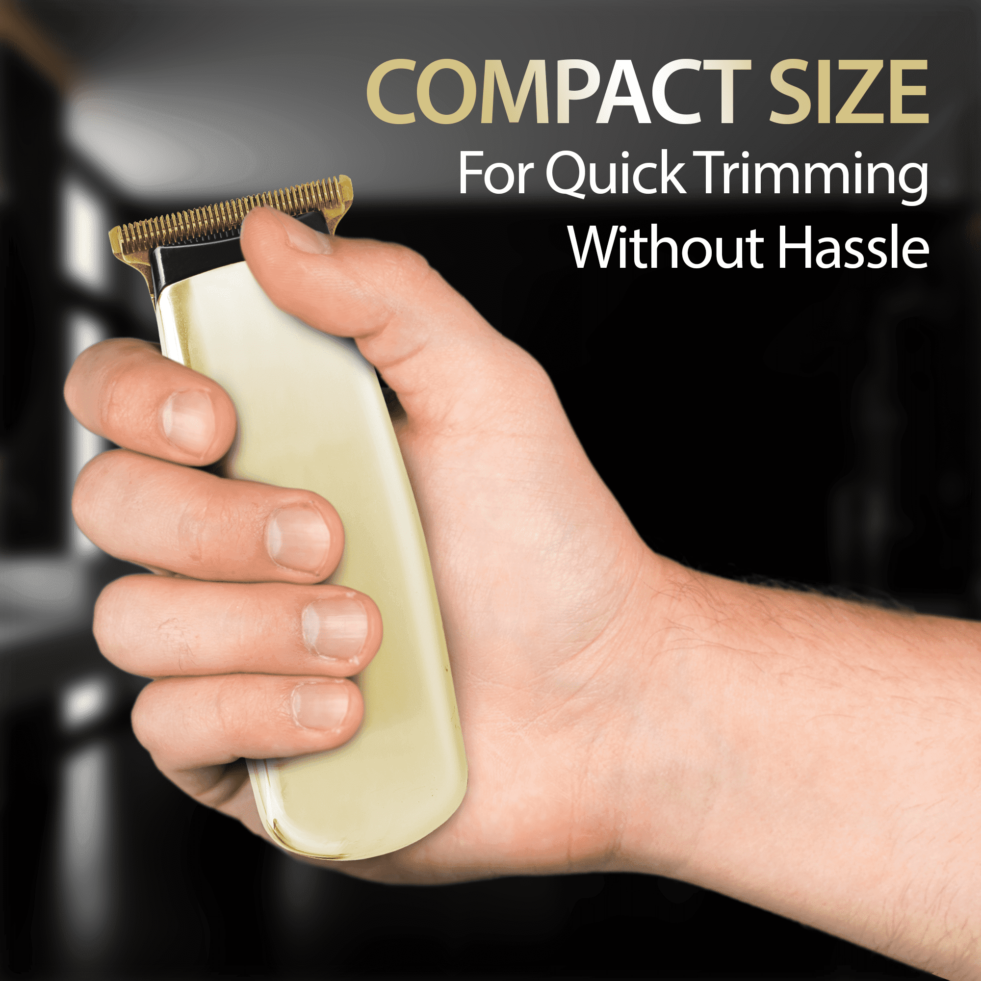 Cutting Edge Touch Up Travel Trimmer – Hypoallergenic Blade, Compact & Travel-Friendly, Battery-Powered, 3 Guide Combs