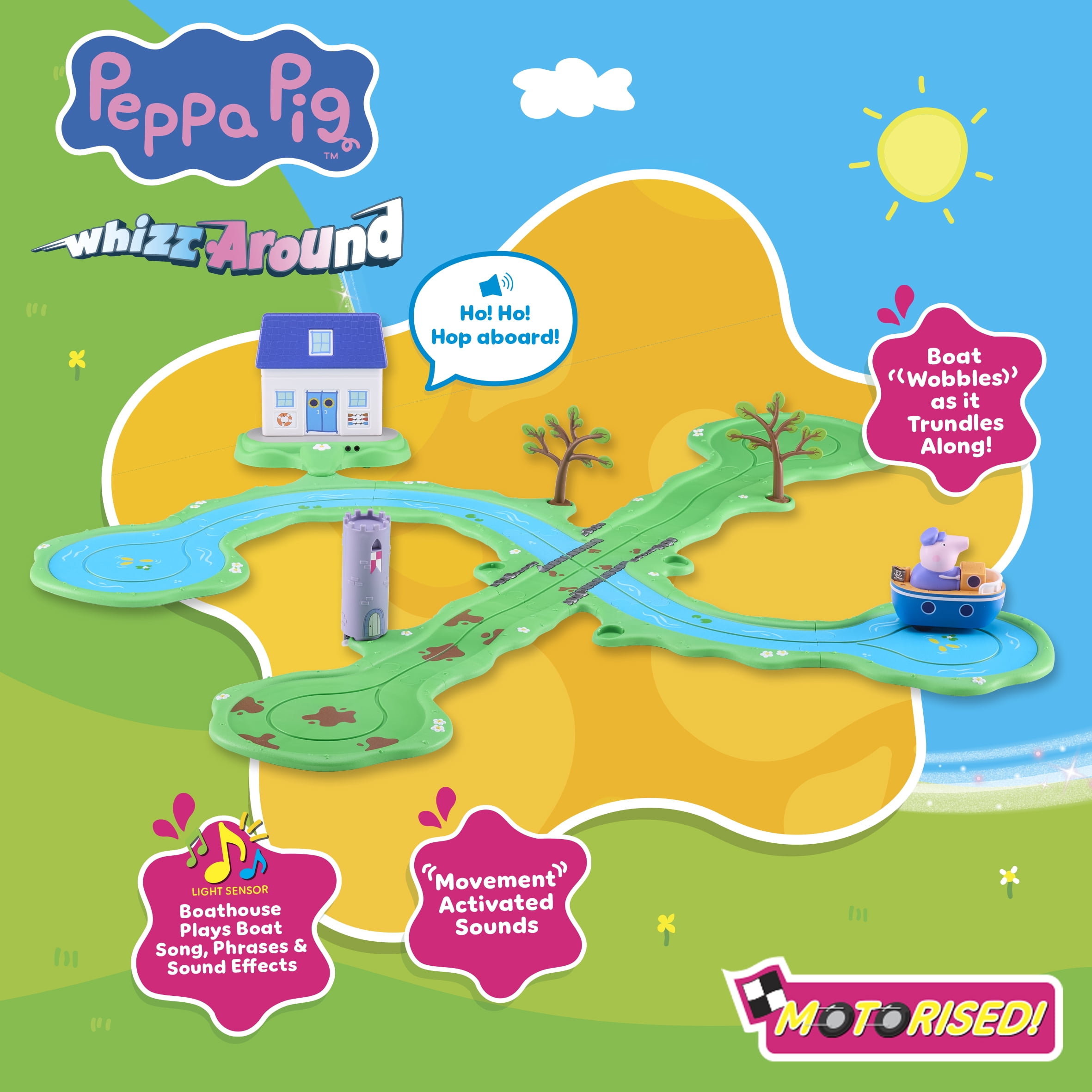Peppa Pig Whizz-Around Bobbing Along Boat Set