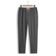 thumbnail image 1 of Pantalones largos para hombre, color liso, informales, a la moda, con cintura elástica, holgados, de pierna ancha, rectos, de poliéster, 1 of 6
