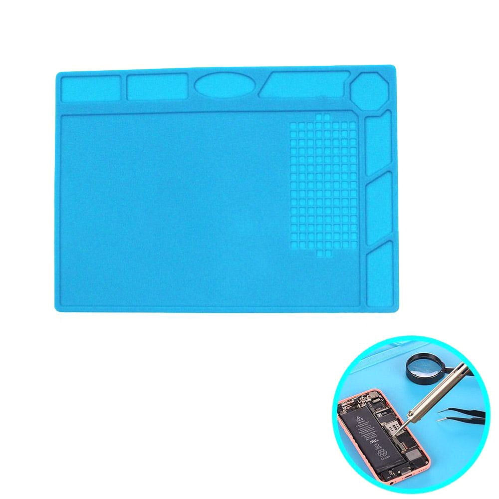 Heat Insulation Silicone Mat Kit Soldering Materials Electronics Foldable Mat Welding Blanket Maintenance Platform Mats For Soldering Iron Station With Screw Location Walmart Com Walmart Com