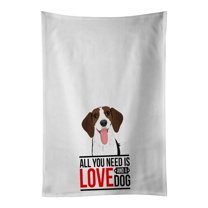 Carolines Treasures WDK3588WTKT 28 x 19 in. Unisex Beagle Tricolor Red Ticked No.3 White Dish Towels Kitchen Towel - Set of 2