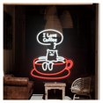 thumbnail image 1 of Letrero De Neón I Love Coffee Cat, Ideal Para Decorar La Pared De La Cocina De Una Cafetería, Con Luz Regulable De 43cmx50cm, 1 of 2