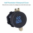 thumbnail image 4 of Bgsha Blue LED ATV Motorcycle USB Fast Socket Amp Volt Meter Voltage Waterproof 12/24, 4 of 10