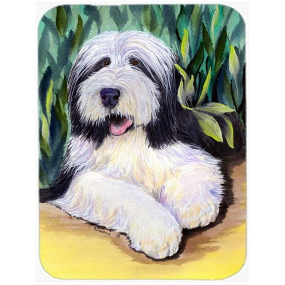 Carolines Treasures SS1038LCB Bearded Collie Glass Cutting Board Large, 12H x 16W, multicolor