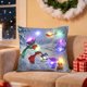 thumbnail image 1 of Christmas LED Pillows Holiday Gifts LED Pillows That Can Flash Or Stay On Two Mode Switching Printed Sofa Pillows Cushions Pillowcases, 1 of 6