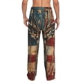 thumbnail image 3 of Goofa American Flag Deer Art Pattern Printed Soft Pajama Pants for Men, Wide Leg Comfy Casual Lounge Yoga Pants-Small, 3 of 9