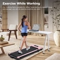 thumbnail image 6 of HYEASTR Portable Folding Treadmill 3.0HP Walking Pad Treadmill 220LB Capacity Under Desk Treadmill with Remote Control 2 in 1 Exercise Jogging Running Machine for Home/Office - Pink, 6 of 8