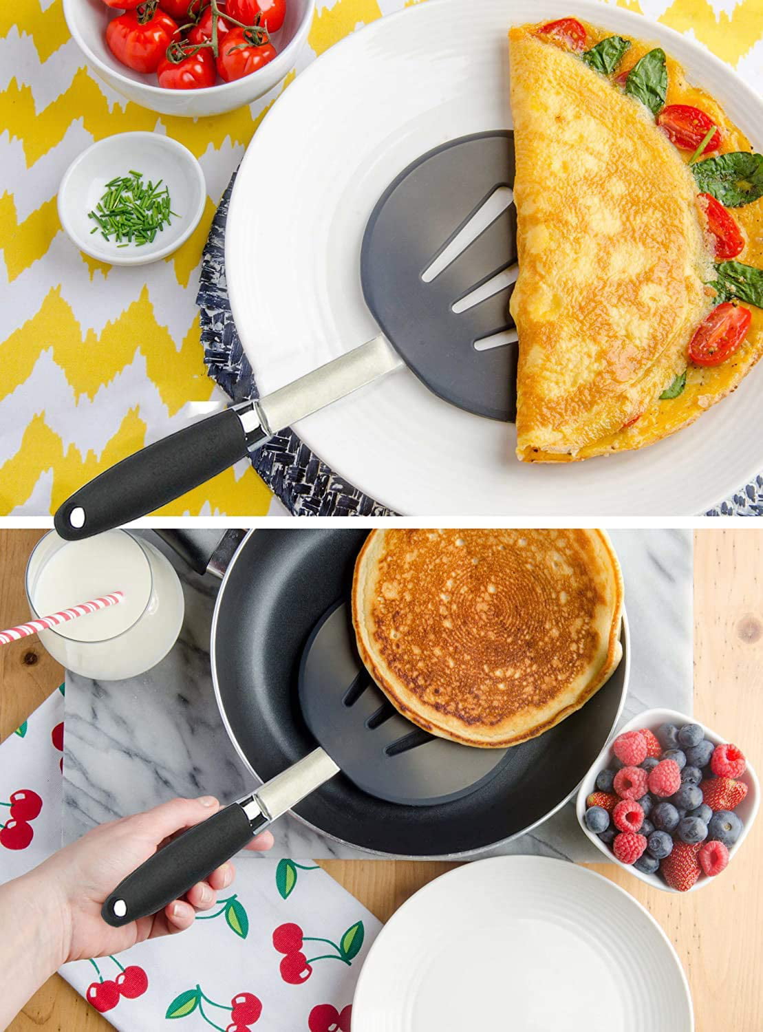 Silicone Spatula Turner, Wide Pancake Spatula Nonstick Heat Resistant  Omelette Cooking Spatula for E…See more Silicone Spatula Turner, Wide  Pancake